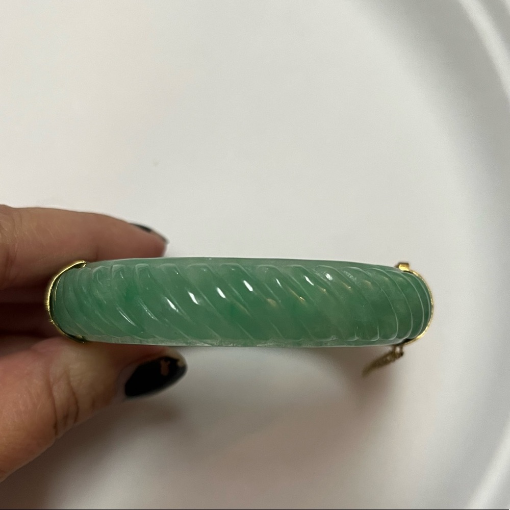 14k over sterling jade bracelet